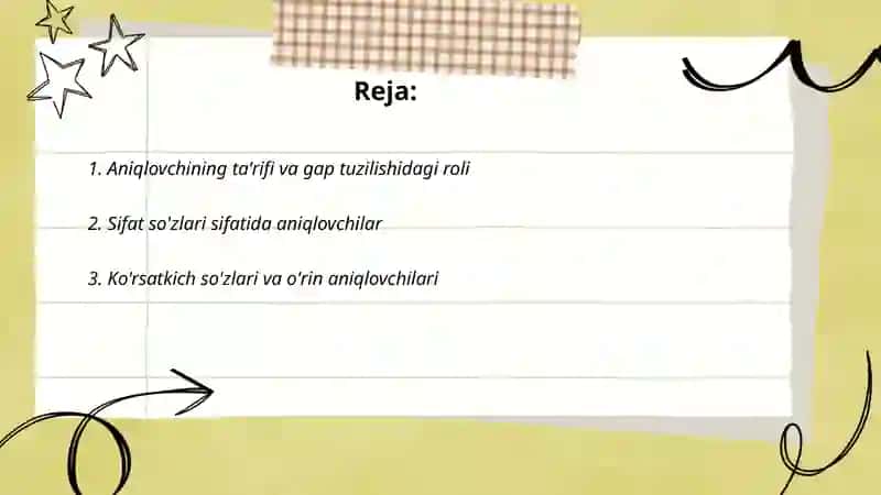 Aniqlovchilar va ularning turlari 2