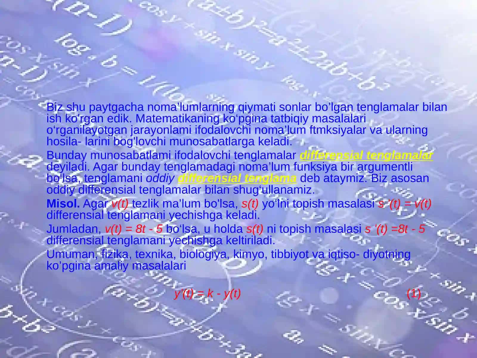 Differensial Tenglamalar 2