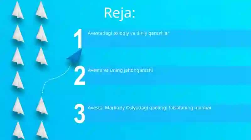 Oʻrta Osiyoda ilk falsafiy qarashlar.(Avesto misolida) 2