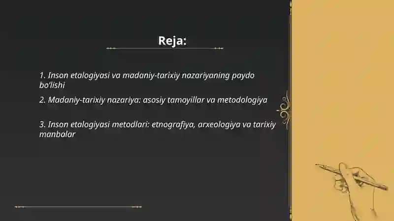 Inson etalogiyasi.Madaniy-tarixiy nazariya 2