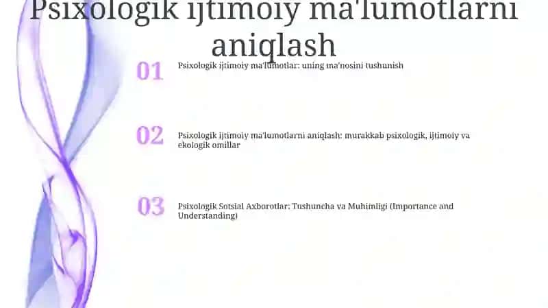 Psixologik Sotsial Axborotlar 2