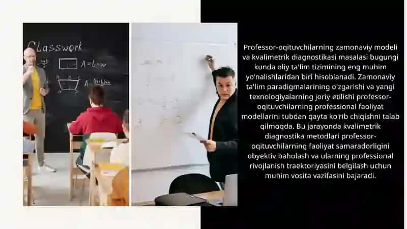 Professor-o’qituvchilarning zamonaviy modeli va kvalimetrik diagnostikasi 2