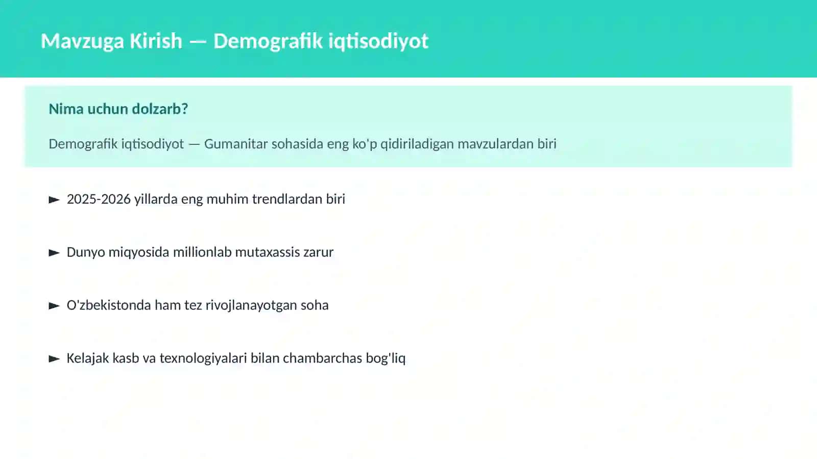 Demografik iqtisodiyot 2