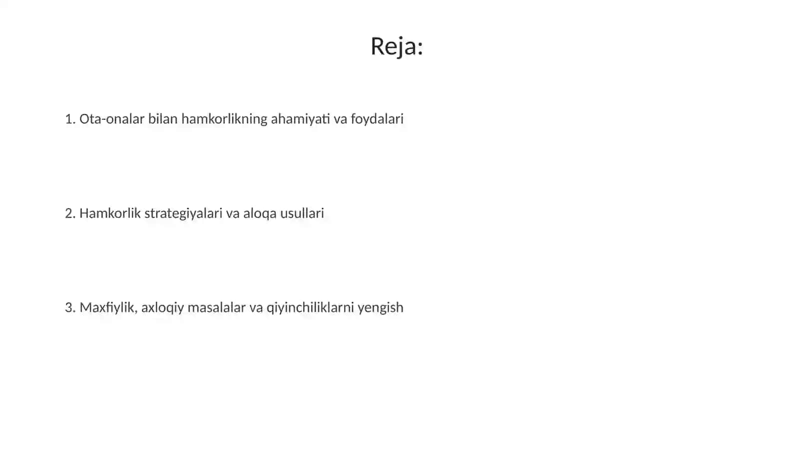 Shifoxonadagi maktablarda ota onalar bilan hamkorlik 2