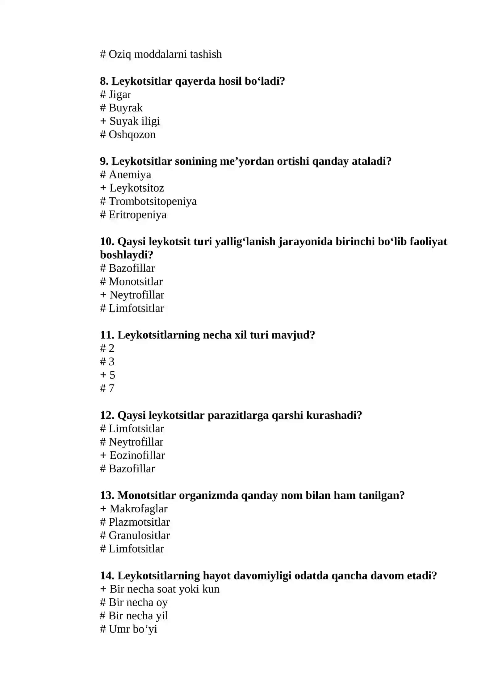 Leykotsitlar va qon guruhlari 2