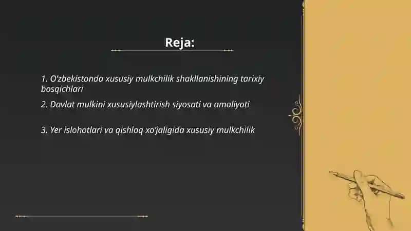 O‘zbekistonda xususiy mulkchilik 2