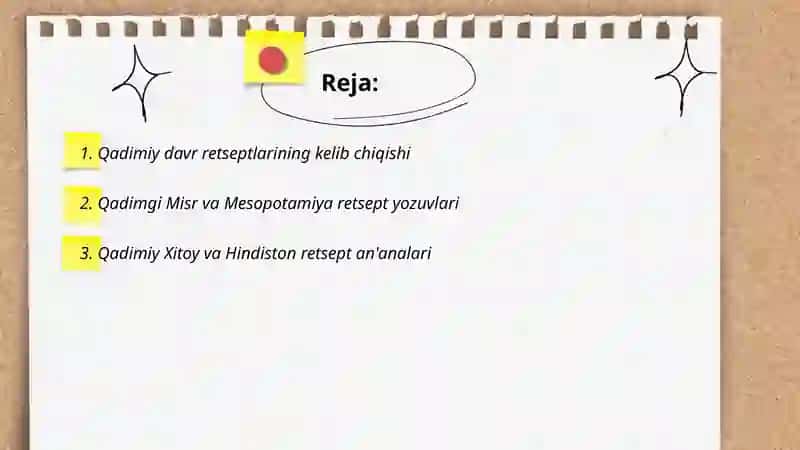 Retsep tarixini 2