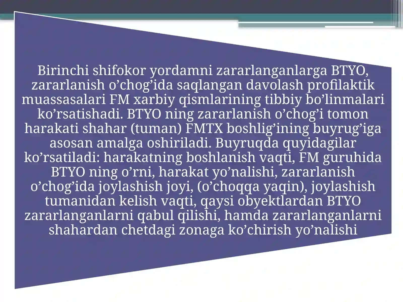 SHIKASTLANISH O’CHOQLARIDA DASTLABKI SHIFOKOR YORDAMINI TASHKIL QILISH 2