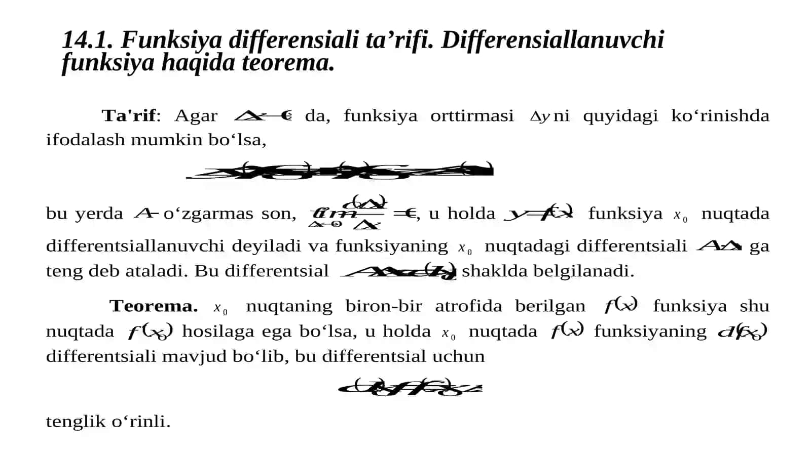 Differensial yordamida taqribiy hisoblash 2
