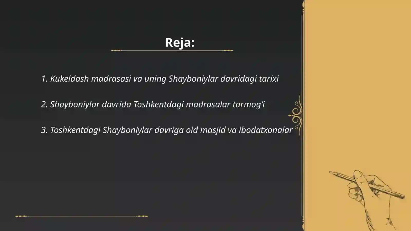Kukeldash madrasasi va uning Shayboniylar davridagi tarixi 2