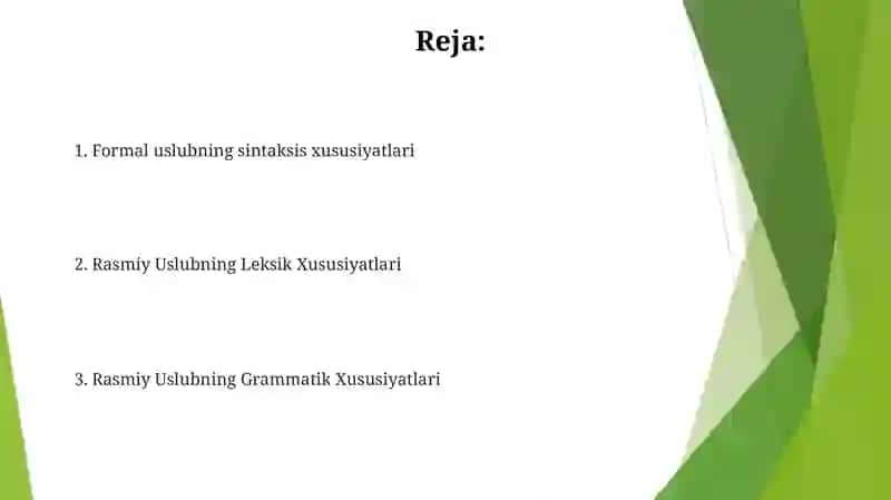 Rasmiy Uslubning Grammatik Xususiyatlari 2