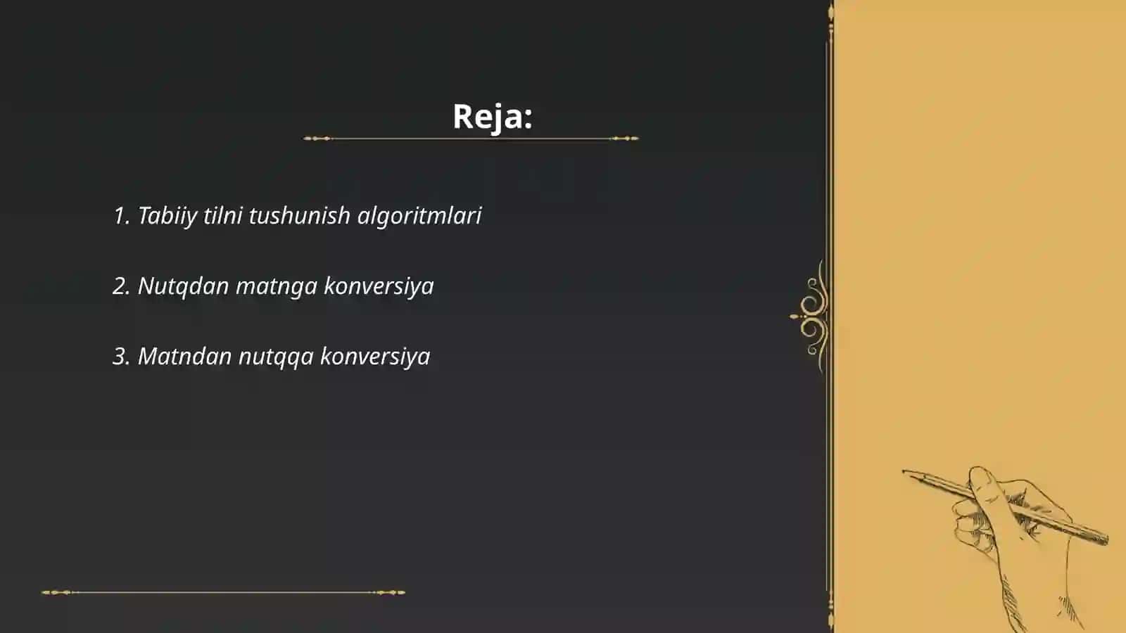 Tabiiy til interfeysi va generatsiyasi 2