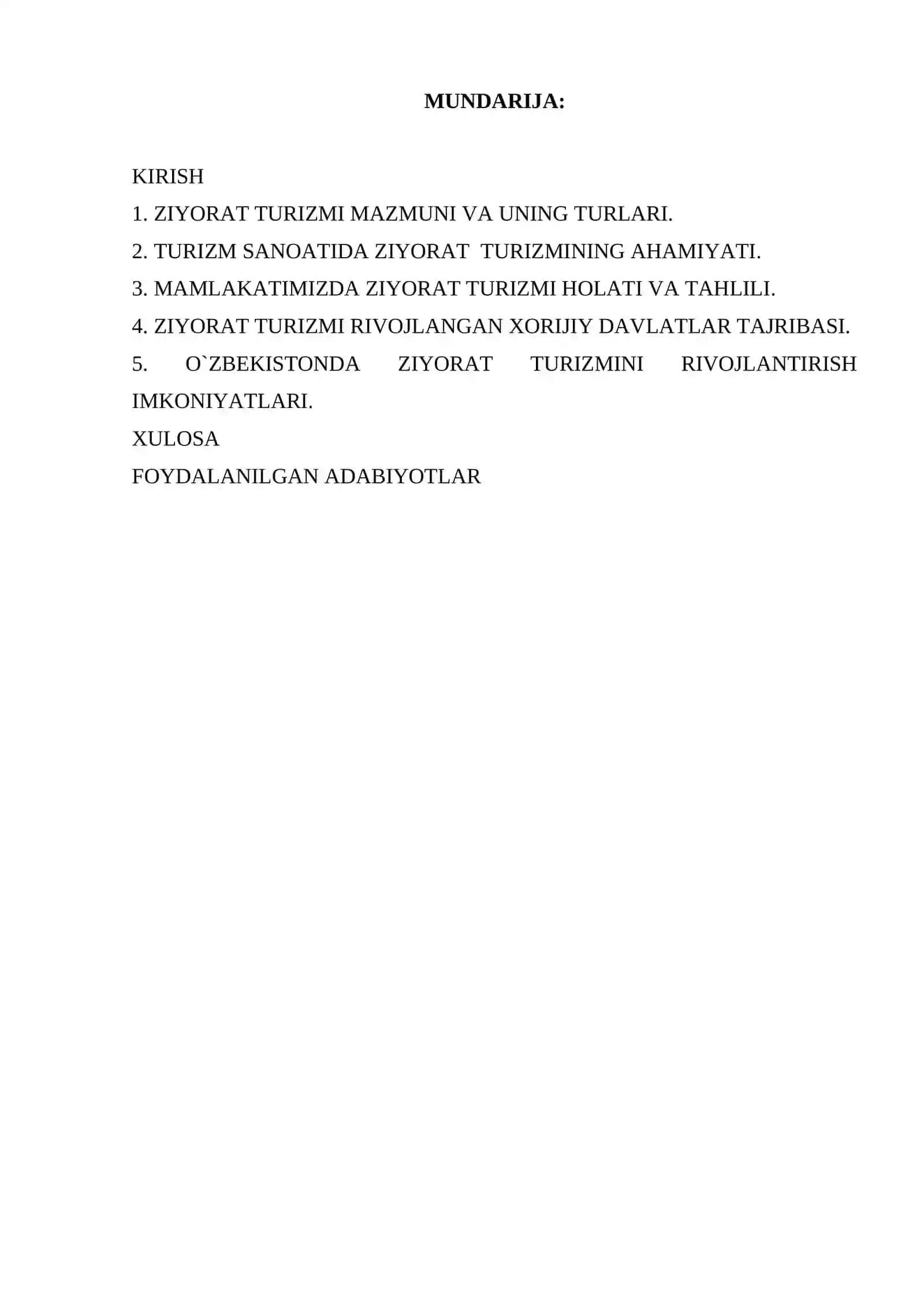 TURIZM: NAZARIYA VA AMALIYOT 2