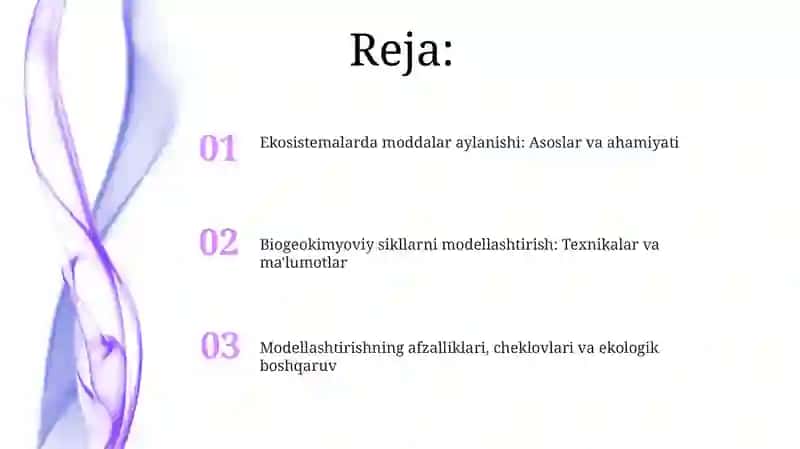 Ekosistemalarda moddalar aylanishi jarayonini modellashtirish 2