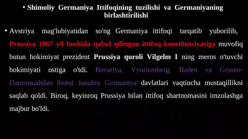Shimoliy Germaniya va Italiyaning birlashtirilishi 2