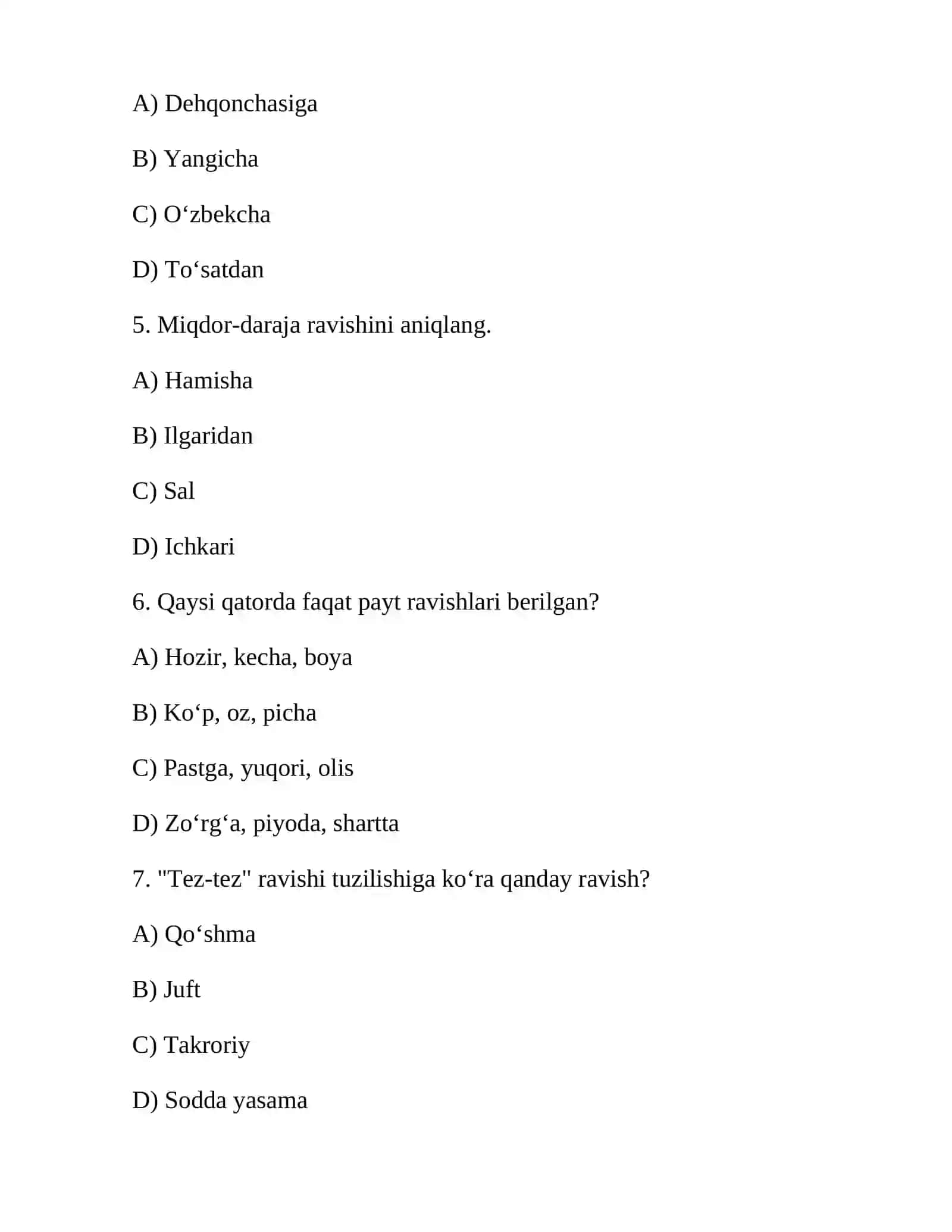 Ravishlarning yasalishi, tuzilishi 2