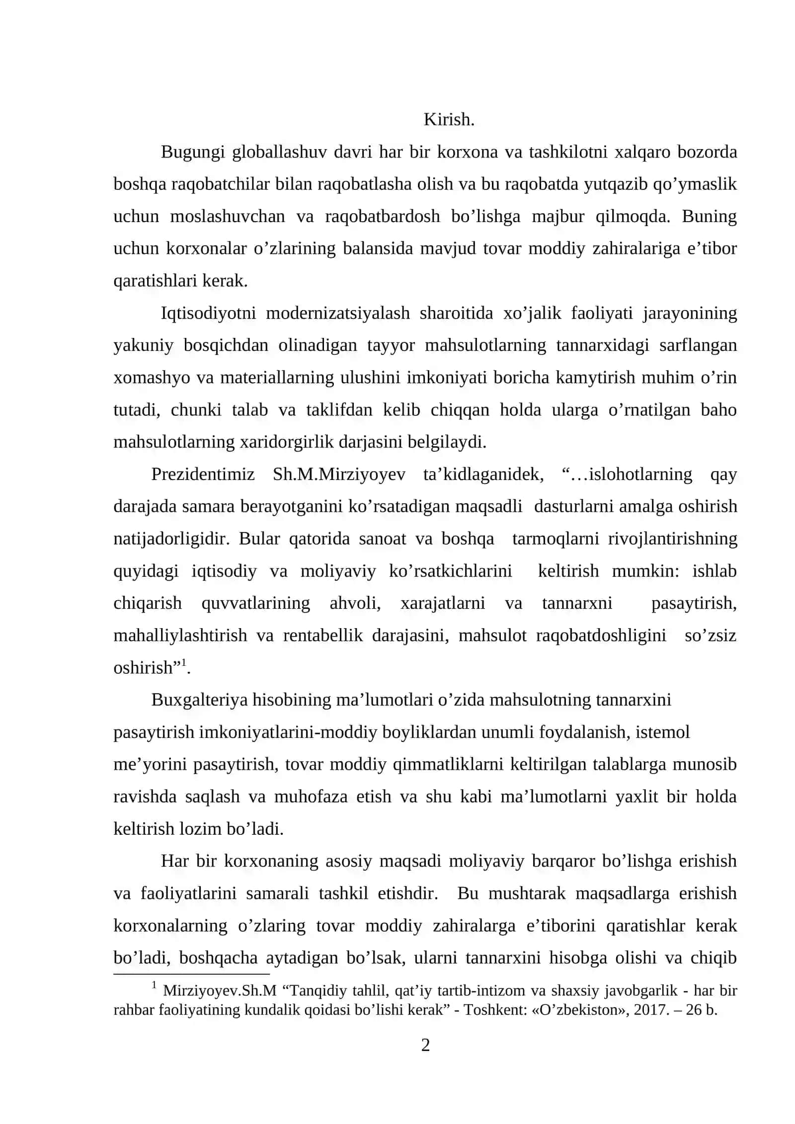 TOVAR-MODDIY ZAXIRALAR HISOBI VA UNI YANADA TAKOMILLASHTIRISH 2