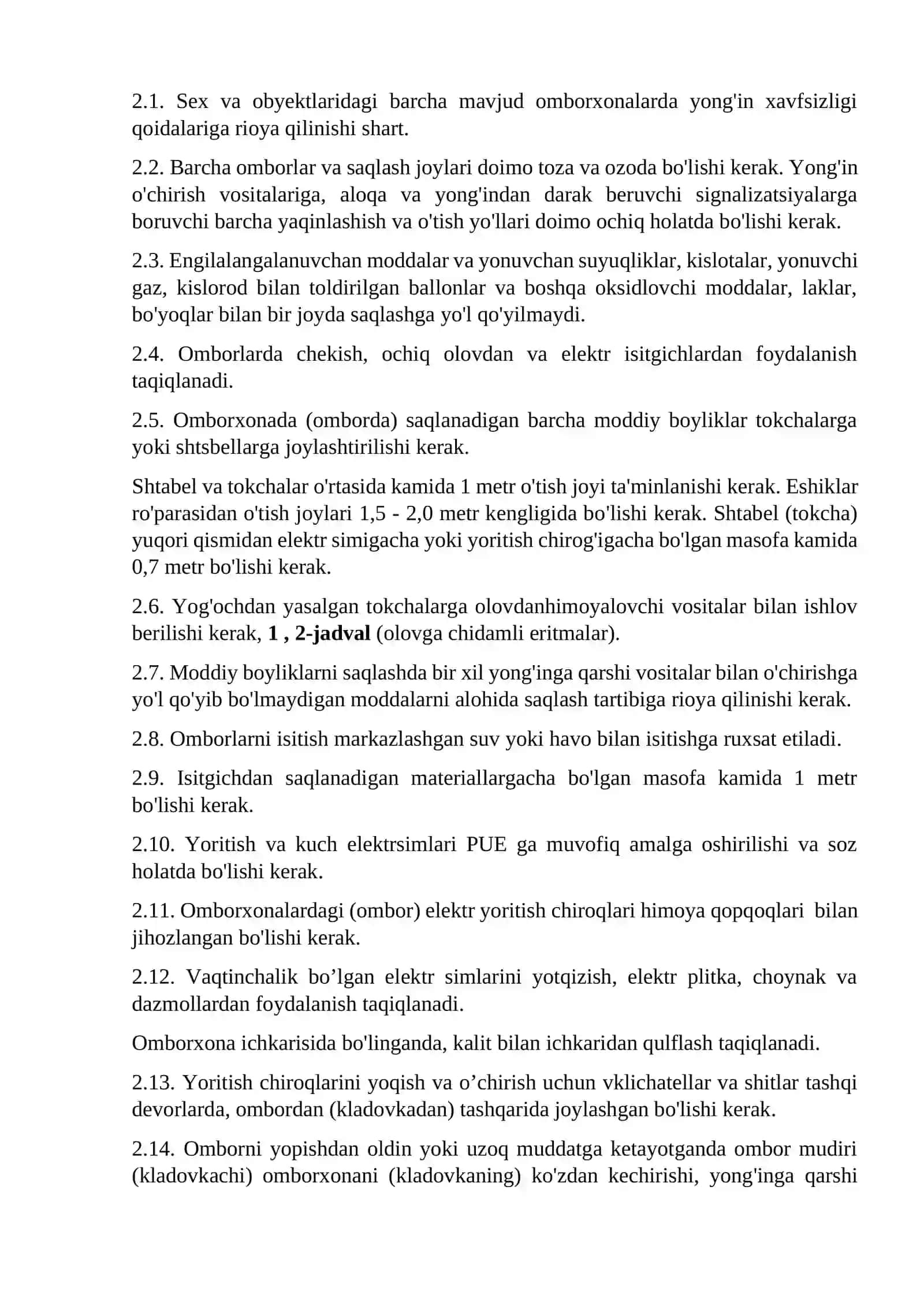 Fabrikalar chiqindi saqlash majmuasida xavfsizlik qoidalari 2