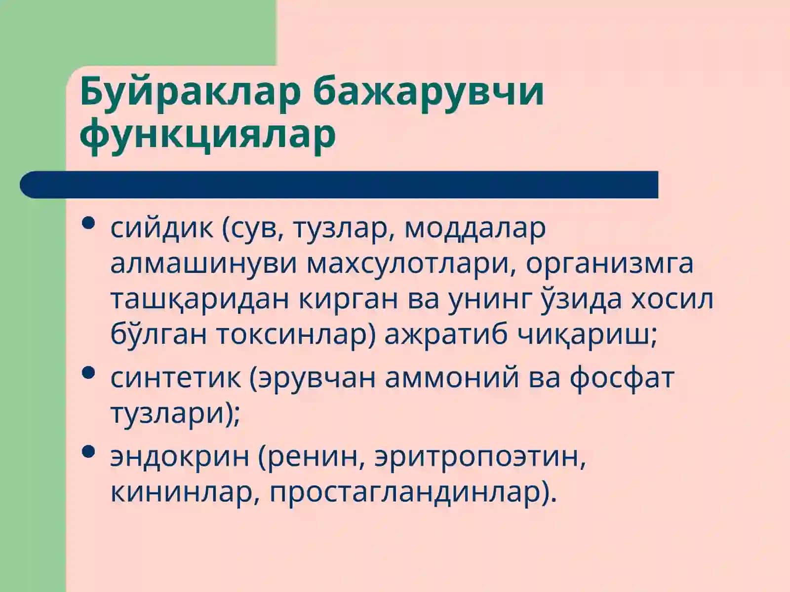 Буйраклар патофизиологияси 2