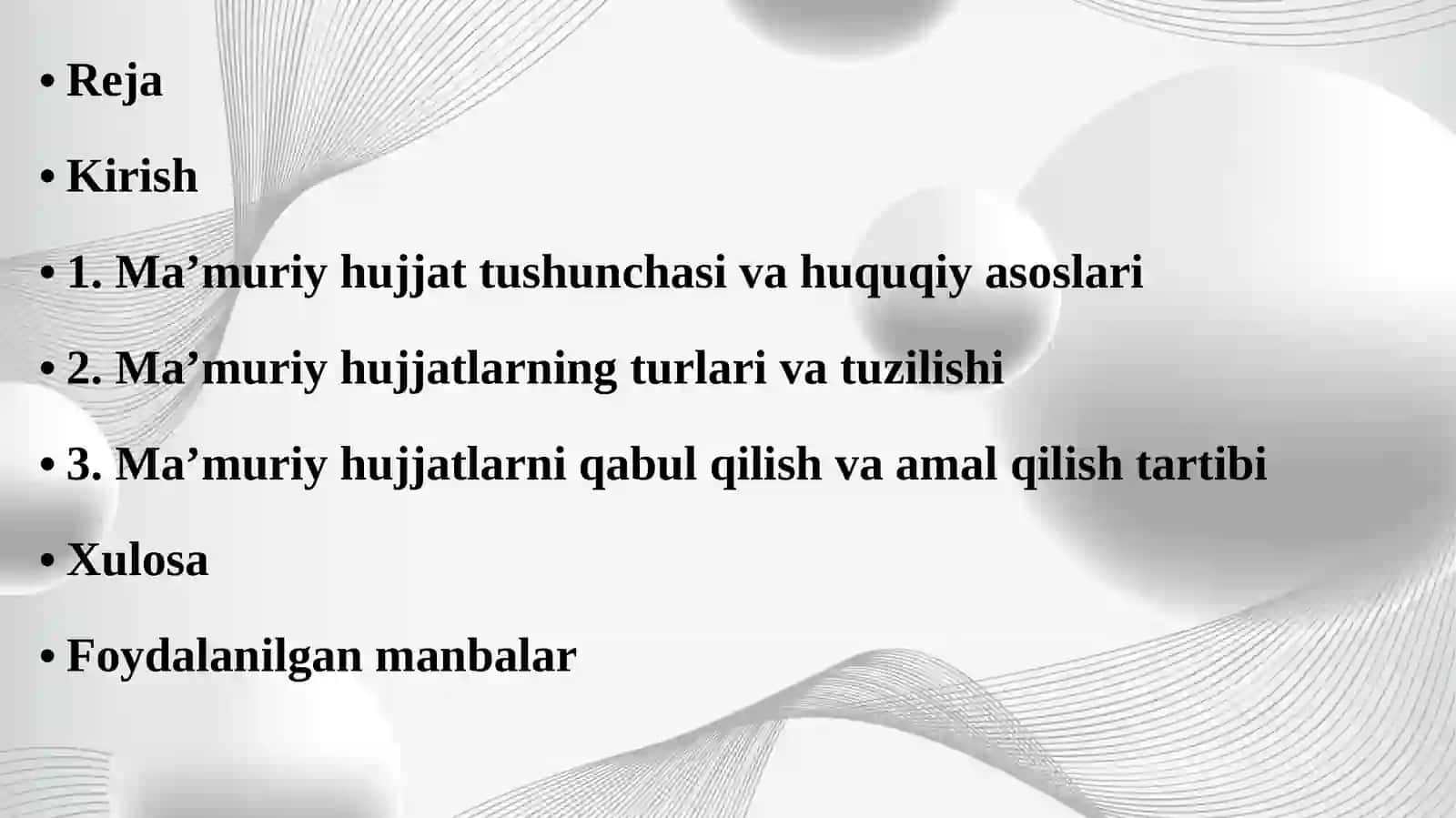 Ma’muriy hujjat 2