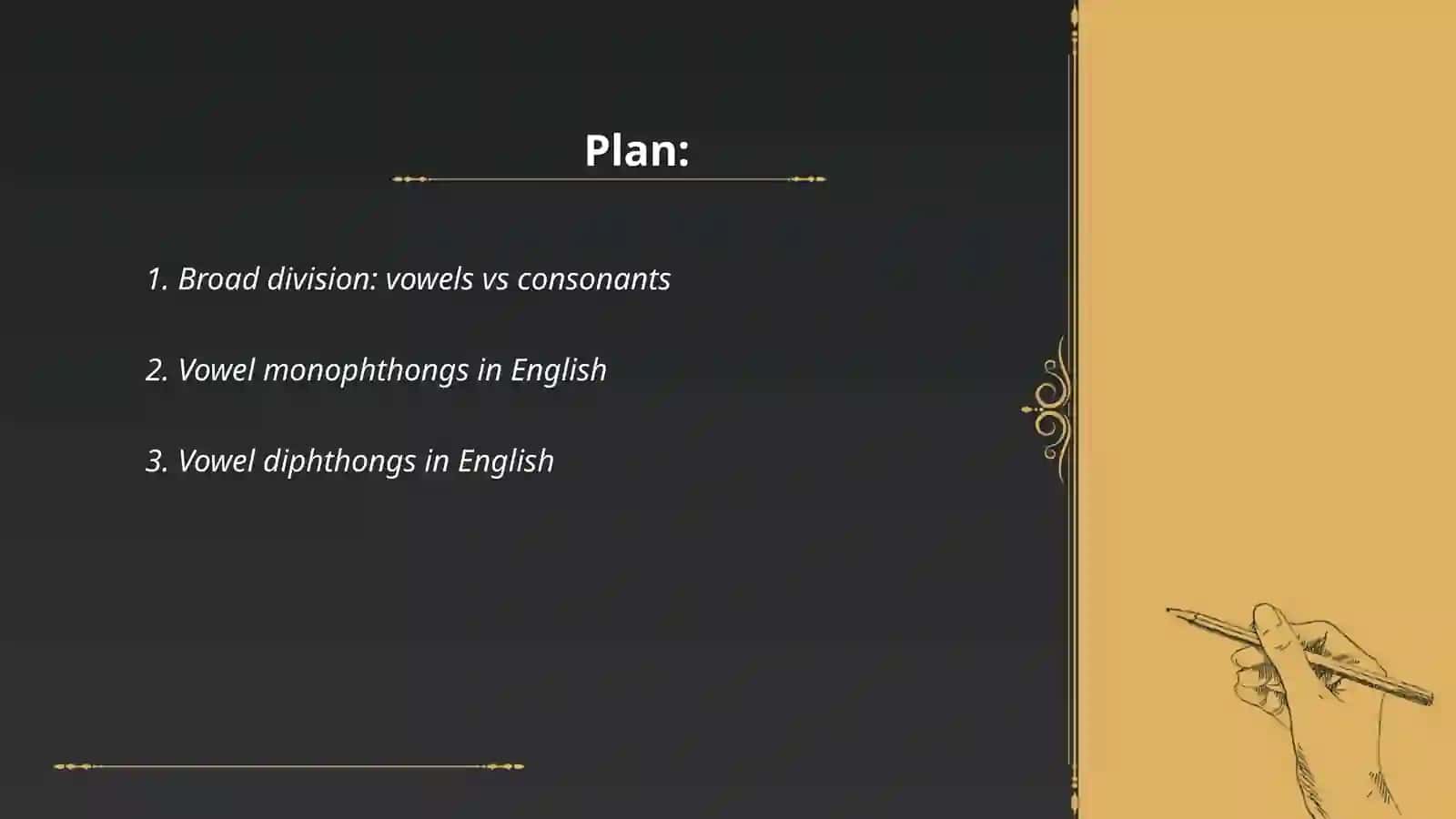 Classification of speech sounds 2