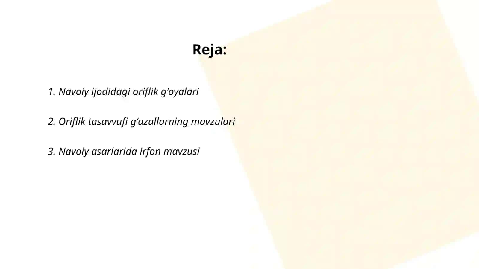 Oriflik gʻoyalari Navoiy ijodida 2