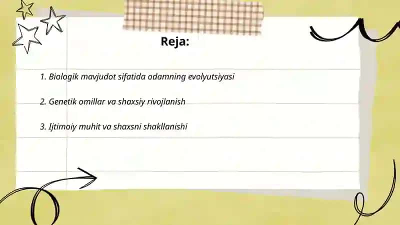 Odamning biologik mavjudotdan ijtimoiy shaxsga aylanishi 2