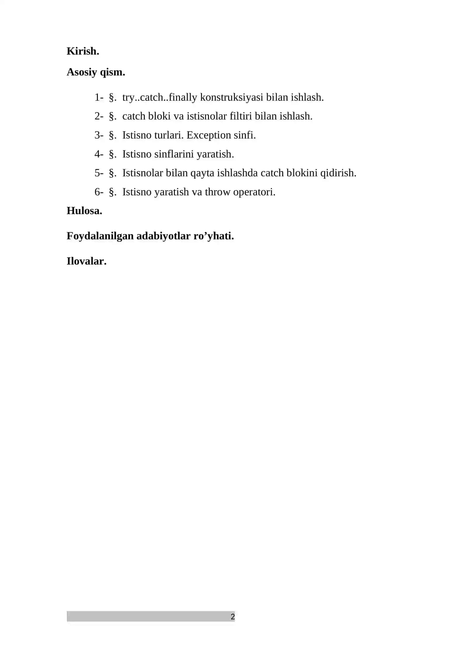 “Amaliy matematika” 2