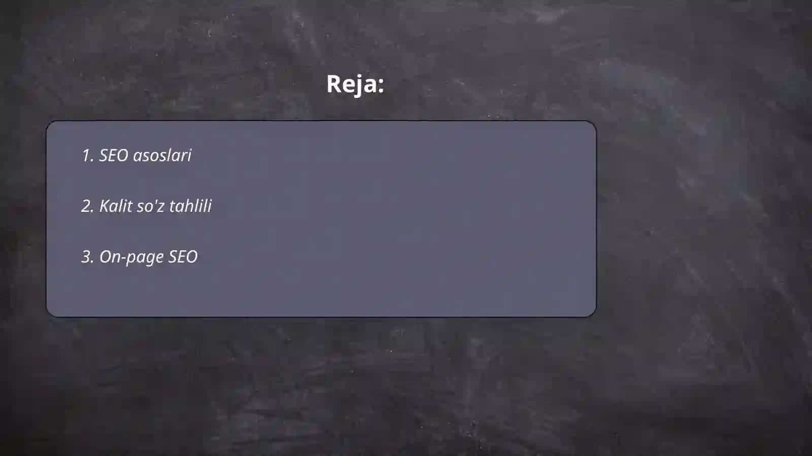 SEO asoslari va web dizayn 2