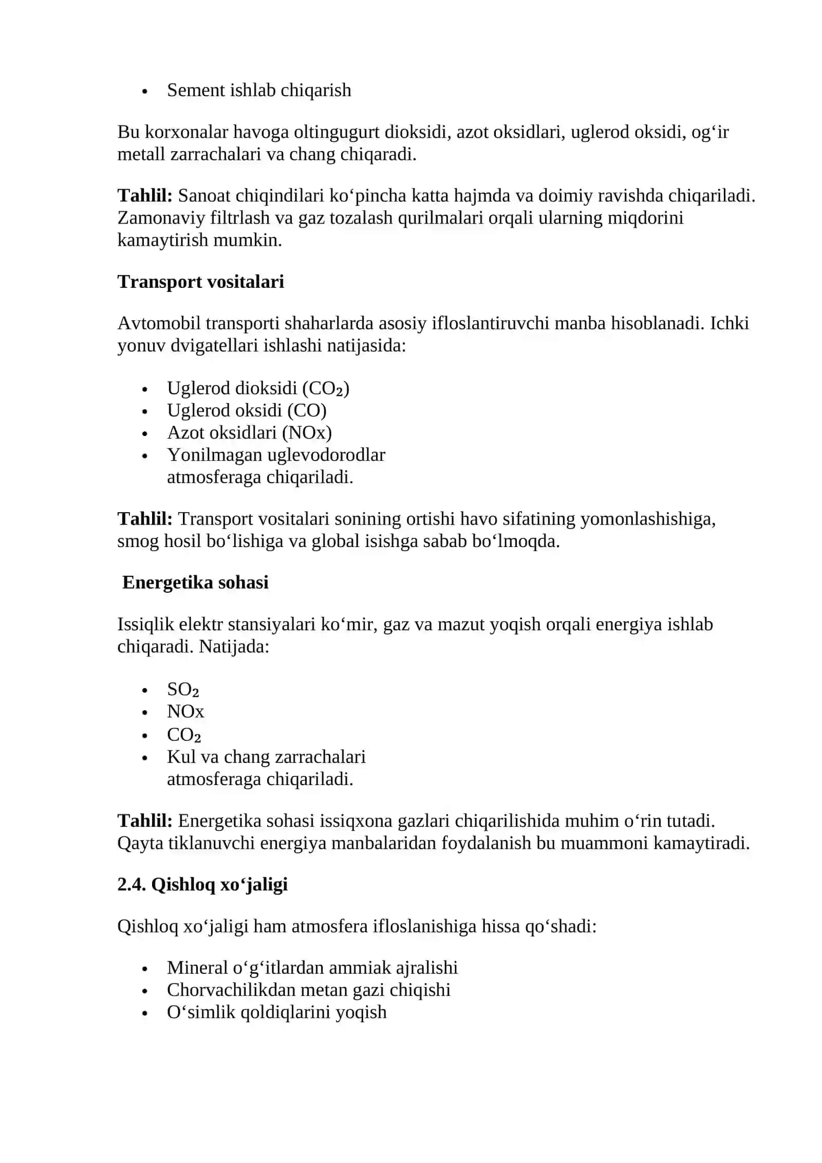 Tabiat komponentlarining ekologik xolati 2