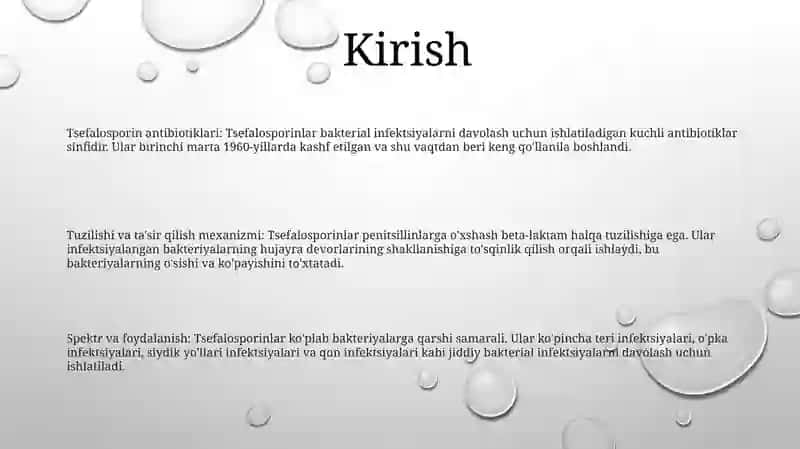 Tsefalosiporin Antibiotiklar 2