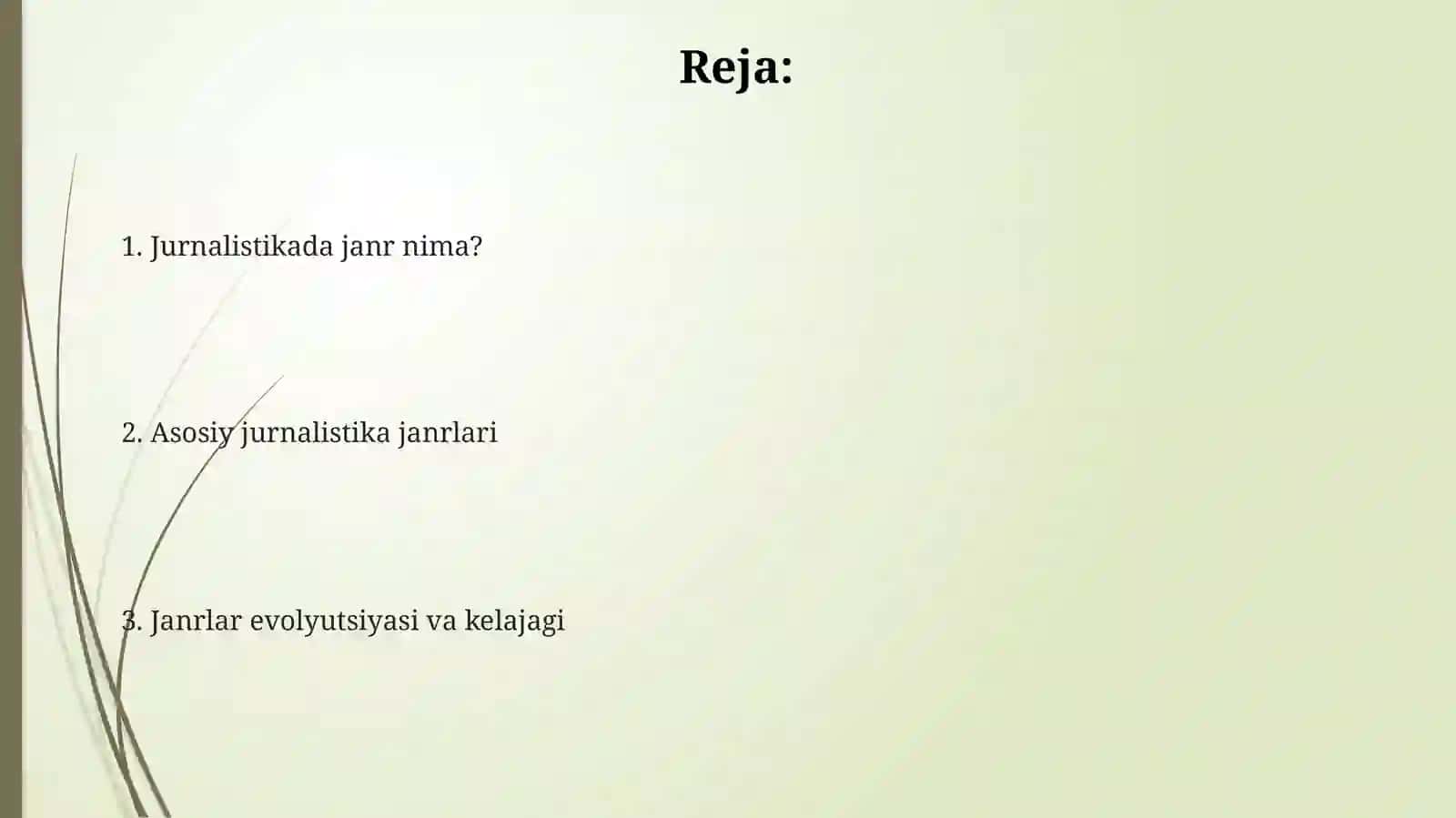 Jurnalistikada janr nima? 2