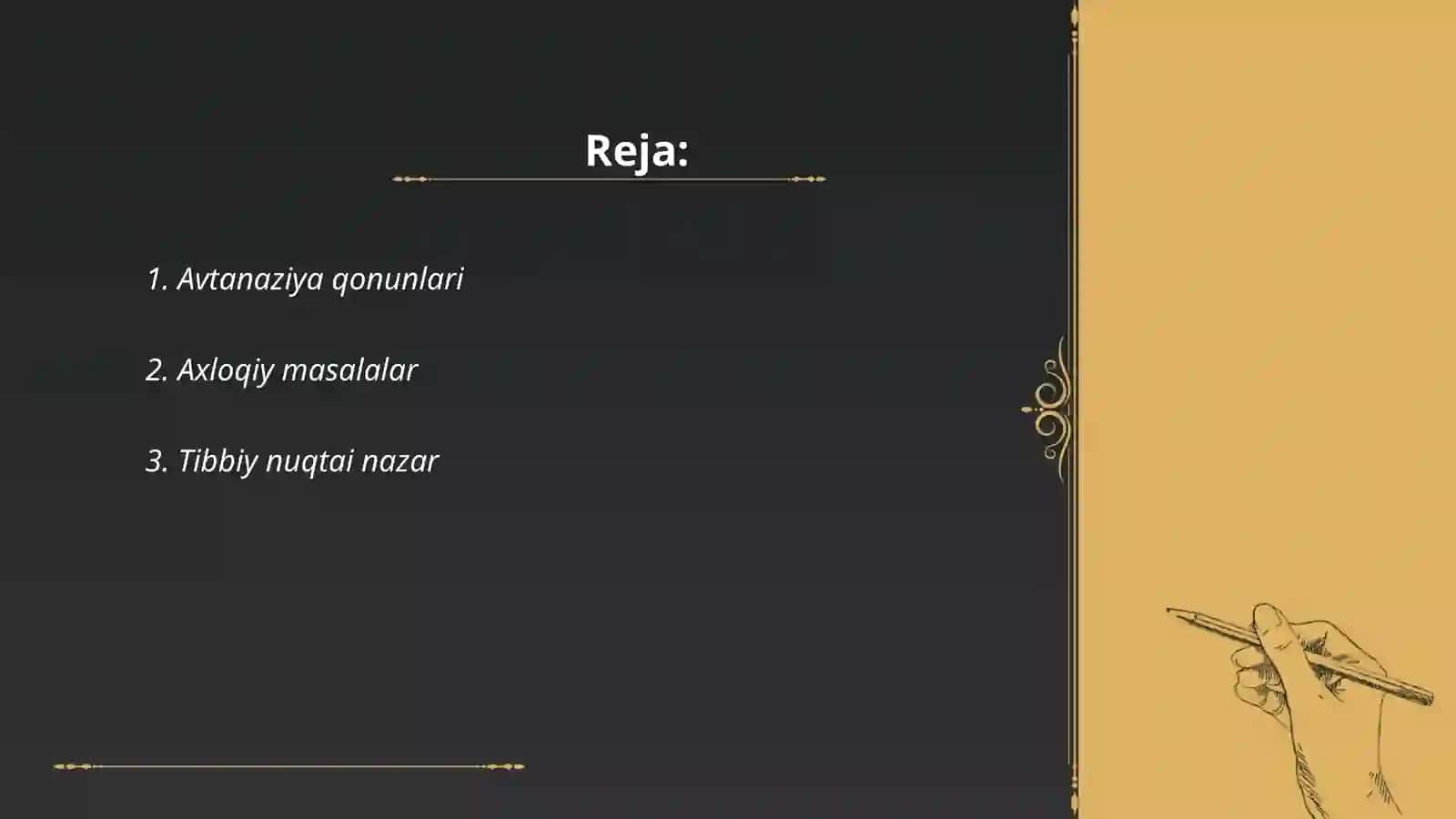 Avtanaziya muammolari 2