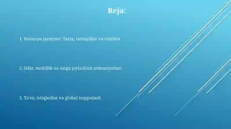 Boloniya jarayoni: Tarix, tamoyillar va tuzilma 2