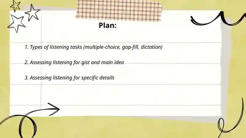 Language skills assessment: Listening 2