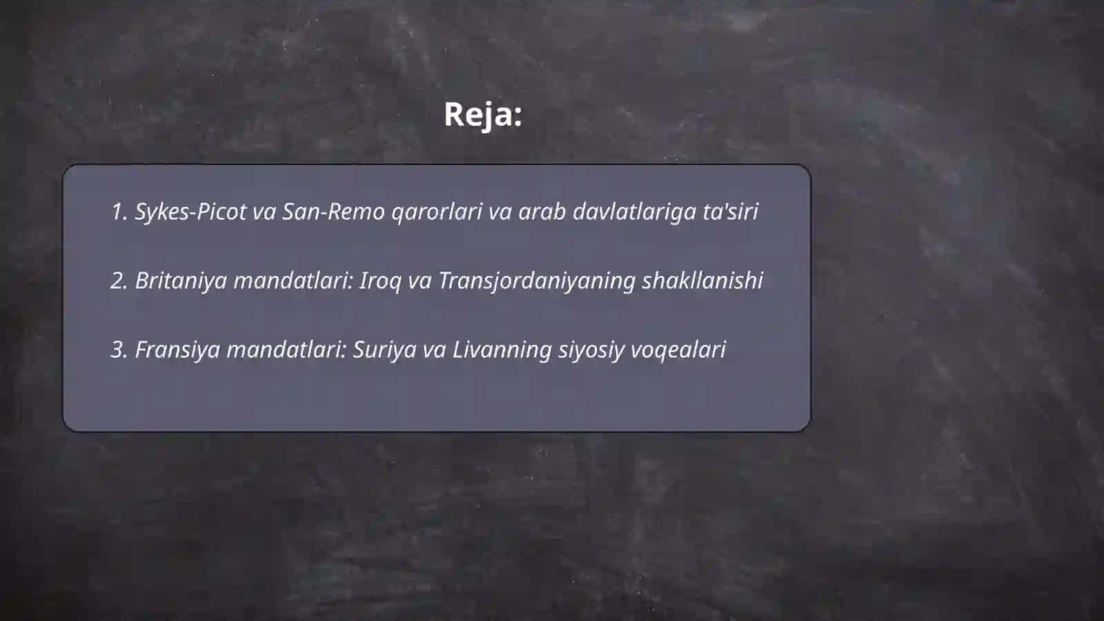 Jahon urushi oralig’ida arab davlatlari 2