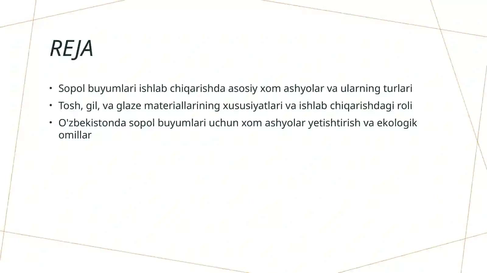 Sopol buyumlari ishlab chiqarish xom ashyosi 2