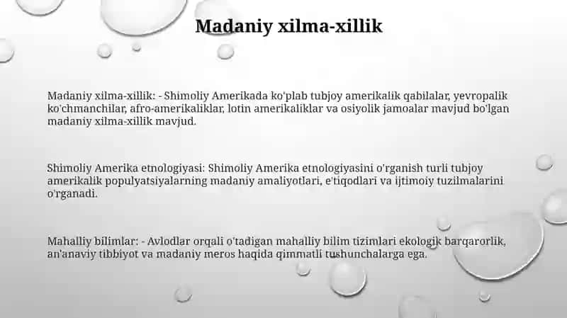 Shimoliy Amerika Etnologiyasi 2