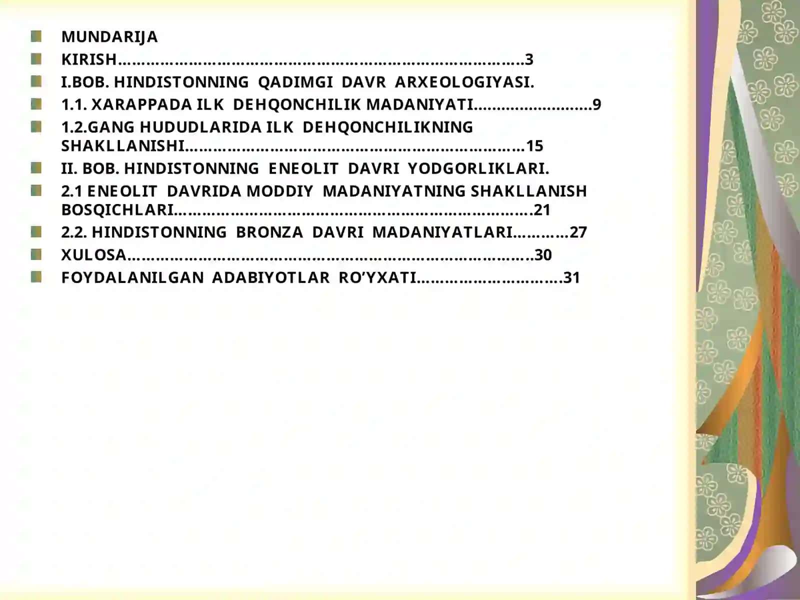 Qadimgi Hindiston madaniyati 2