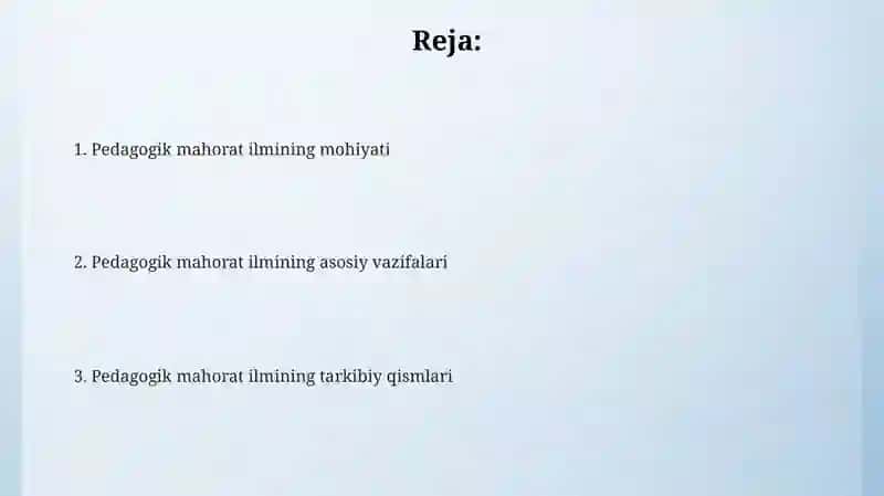 Pedagogik mahorat fani haqida tushuncha 2