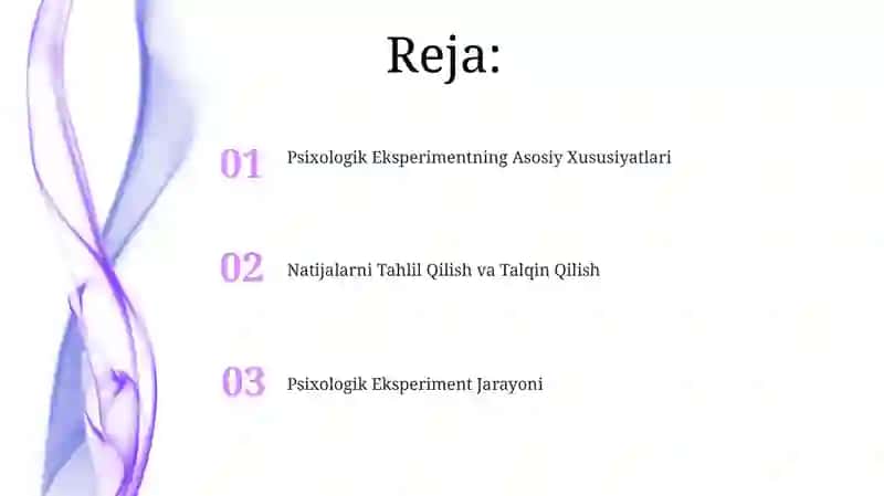 Psixologik Eksperimentning Asosiy Xususiyatlari 2