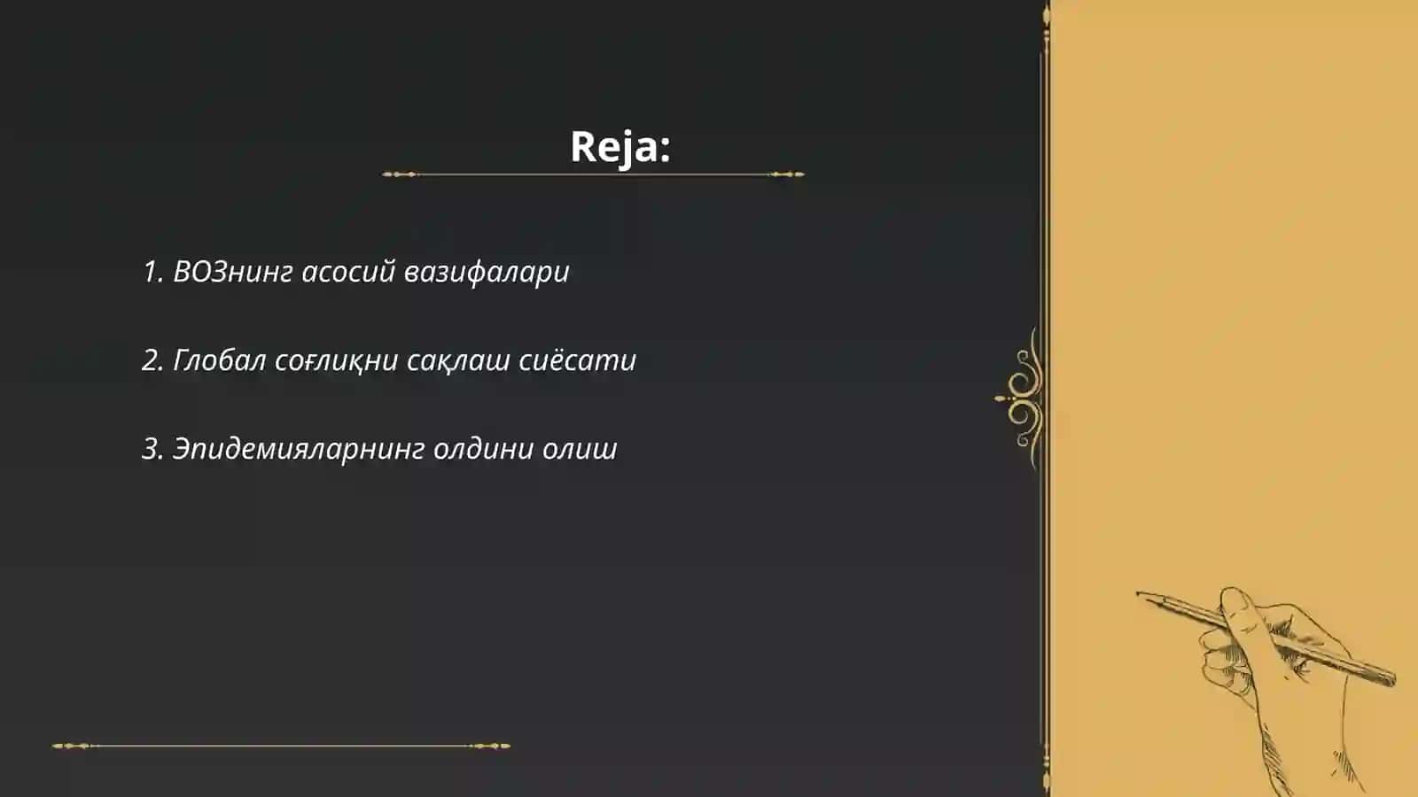 ВОЗнинг асосий вазифалари 2