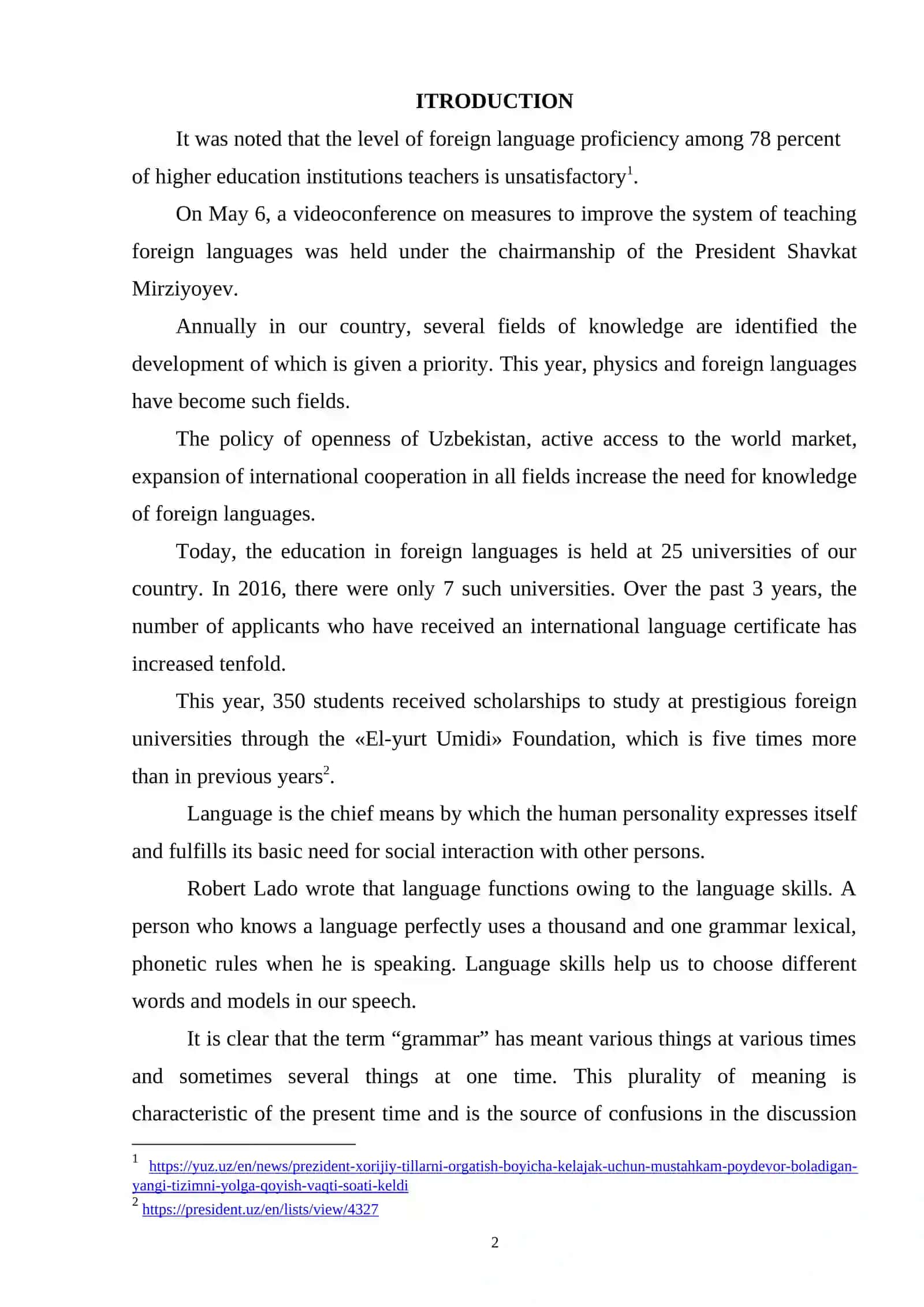 TEACHING ENGLISH GRAMMAR FOR A1 LEVEL PUPILS 1-4 FORMS 2