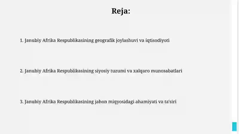 Janubiy Afrika Respublikasining siyosiy tuzumi 2