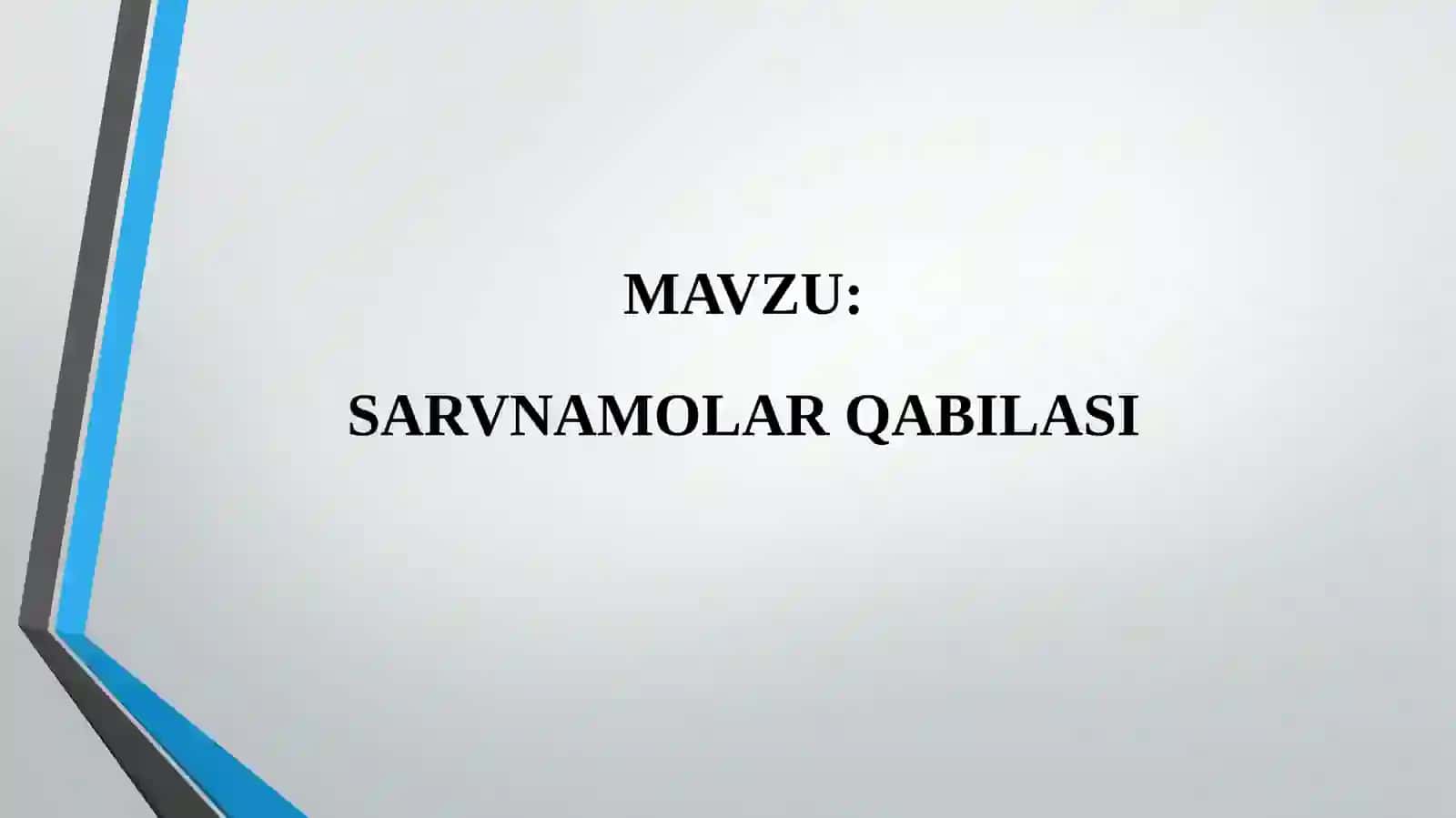 SARVNAMOLAR QABILASI 2