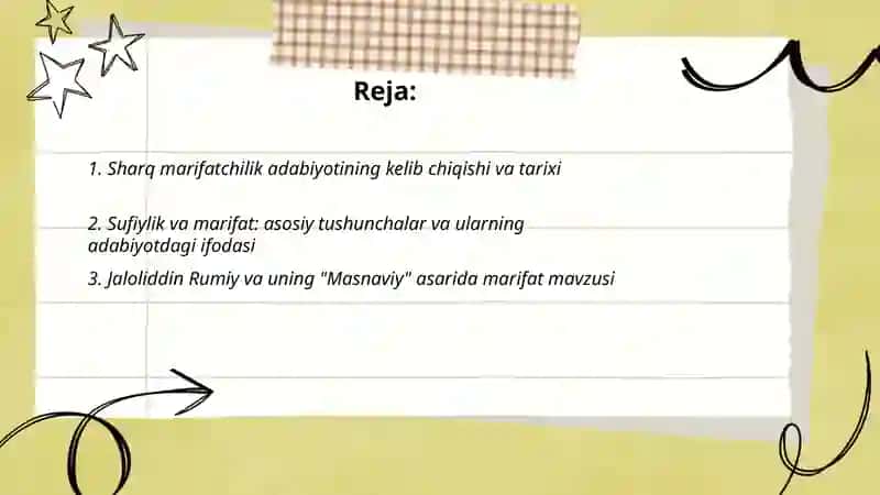 Sharq marifatchilik adabiyoti 2