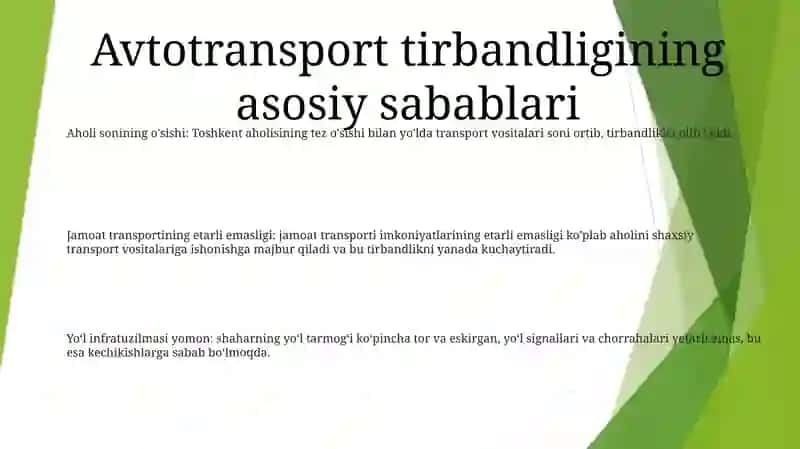 Toshkent Transport Tizimidagi Muammolar 2