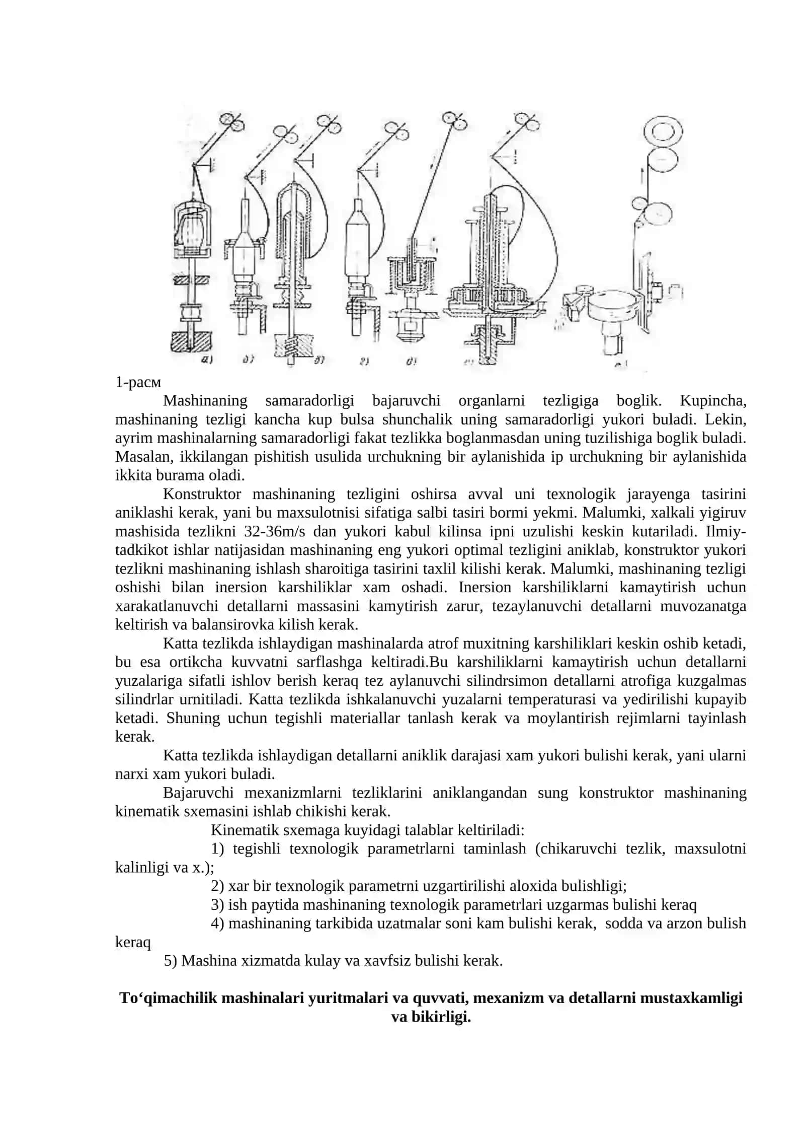 Mashinalar kinematikasi 2