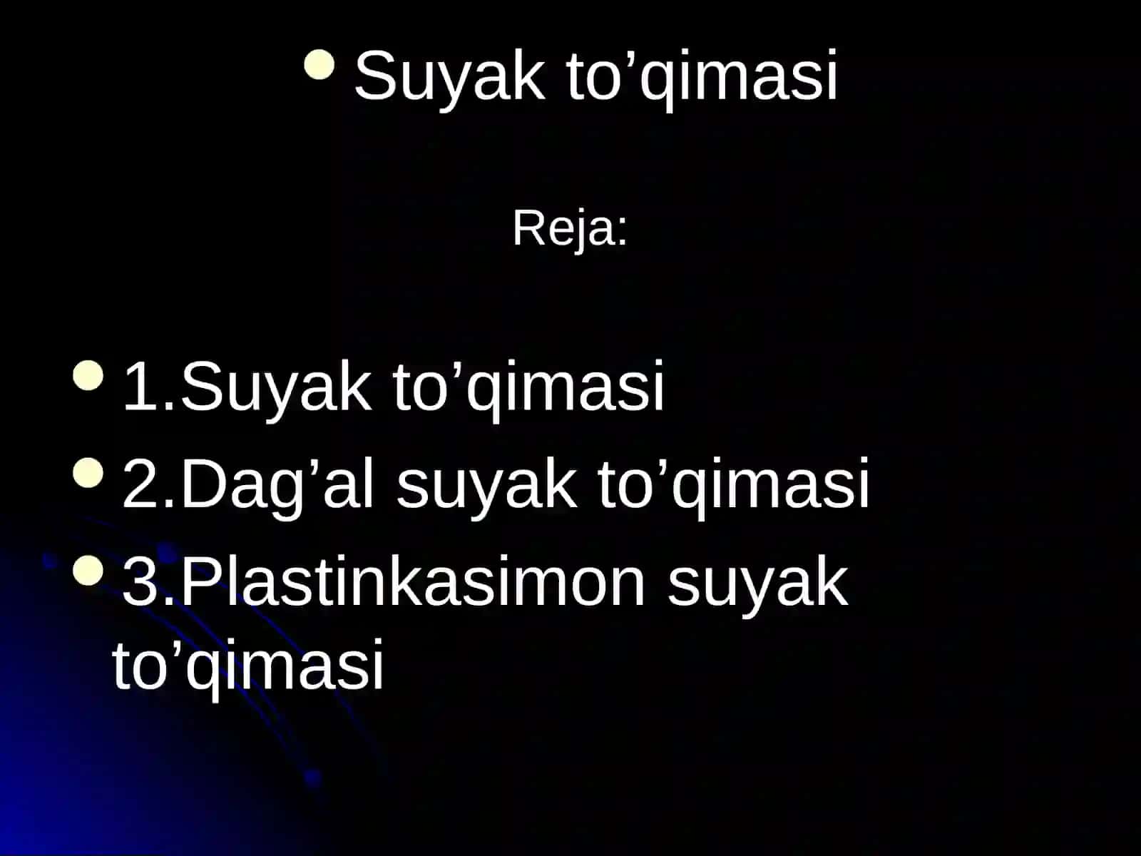 Suyak to`qimalari 2