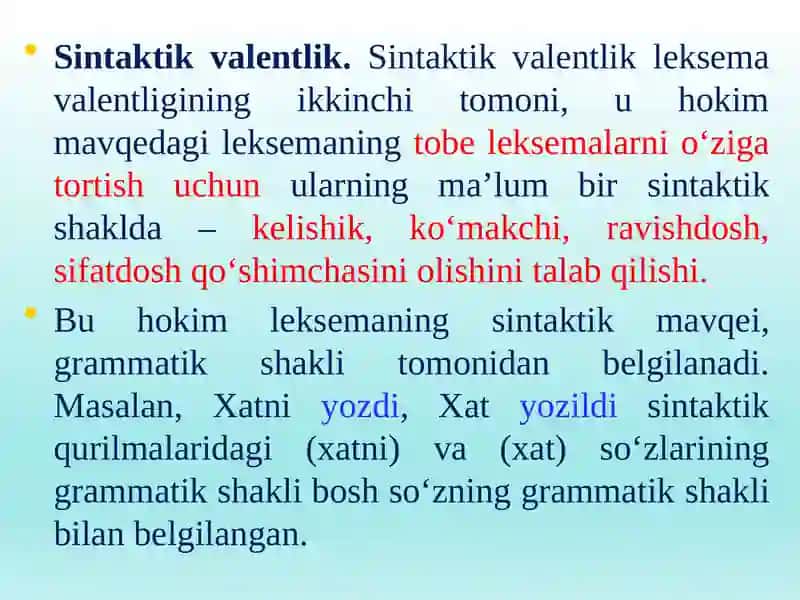Voqelangan muayyan SBlari va gaplar nutqiy sintaktik birliklar sifatida 2